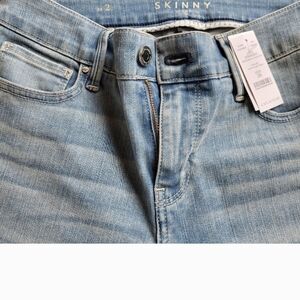 WHBM cropped embroidered jeans